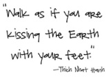 walk kissing earth